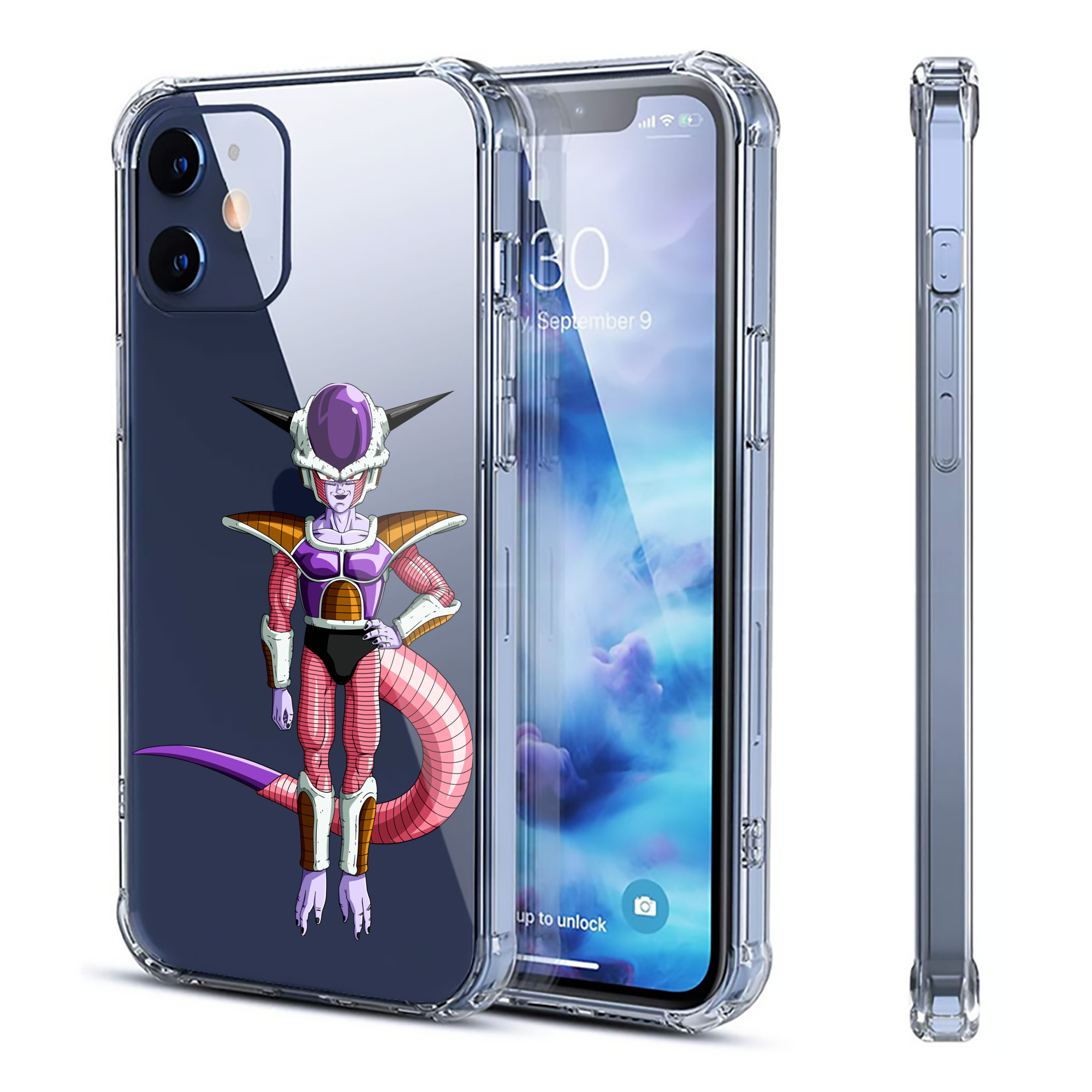（画像用） ドラゴンボール フリーザ DRAGON BALL Frieza 【iPhone 12シリーズ対応】透明スマホケース（クリアソフトケース）